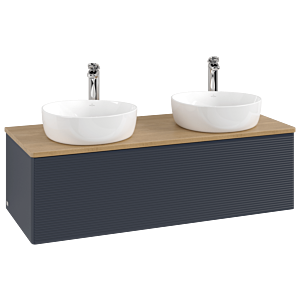 Villeroy & Boch Antao Waschtischunterschrank 1200x360x500mm L35151HG mit Beleuchtung mit Struktur FK/AP: HG/1