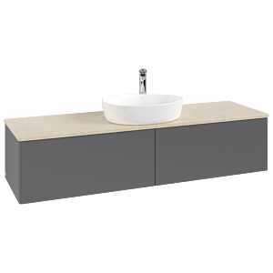Villeroy &amp; Boch Antao vanity unit 1600x360x500mm L36053GK with lighting FK/AP: GK/3