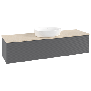 Villeroy &amp; Boch Antao vanity unit 1600x360x500mm L36113GK with lighting with structure FK/AP: GK/3