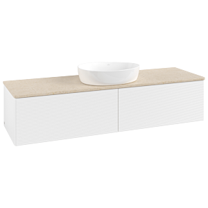 Villeroy & Boch Antao Waschtischunterschrank 1600x360x500mm L36113MT mit Beleuchtung mit Struktur FK/AP: MT/3