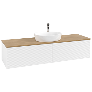 Villeroy & Boch Antao Waschtischunterschrank 1600x360x500mm L36151MT mit Beleuchtung mit Struktur FK/AP: MT/1