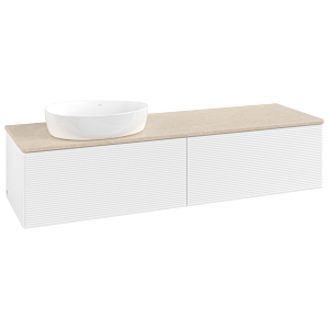 Villeroy & Boch Antao Waschtischunterschrank 1600x360x500mm L37113MT mit Beleuchtung mit Struktur FK/AP: MT/3