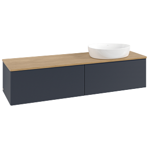 Meuble sous-vasque Villeroy &amp; Boch Antao 1600x360x500mm L38111HG avec éclairage avec structure FK/AP: HG/1