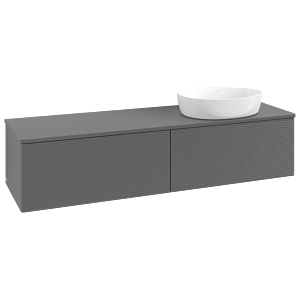 Villeroy & Boch Antao Waschtischunterschrank 1600x360x500mm L38150GK mit Beleuchtung mit Struktur FK/AP: GK/0