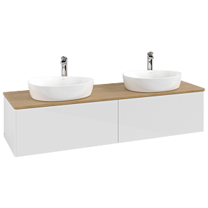 Meuble sous-vasque Villeroy &amp; Boch Antao 1600x360x500mm L39051GF avec éclairage FK/AP: GF/1