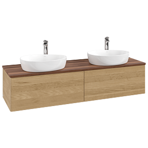 Meuble sous-vasque Villeroy &amp; Boch Antao 1600x360x500mm L39052HN avec éclairage FK/AP: HN/2