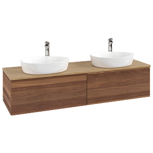 Villeroy & Boch Antao Waschtischunterschrank 1600x360x500mm L39151HM mit Beleuchtung mit Struktur FK/AP: HM/1