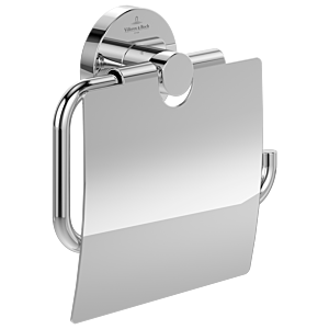 Dérouleur papier toilette Villeroy et Boch Elements Tender TVA15101300061 134x132x38mm, avec couvercle, chromé
