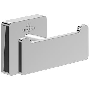 Villeroy and Boch Elements Striking double towel hook TVA15201200061 chrome, 80x44x45mm