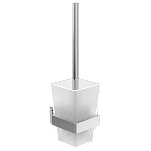 Villeroy und Boch Elements Striking Toilettenbürstengarnitur TVA15201700061 94x340x118mm, Glas satiniert, mit WC-Bürste, chrom