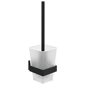 Villeroy et Boch Elements Set brosse WC Striking TVA152017000K5 94x340x118mm, verre dépoli, avec brosse WC, noir mat