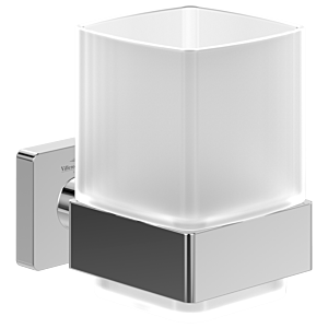 Villeroy et Boch Elements Porte-verre à frapper TVA15201900061 99x100x123mm, verre dépoli, chromé