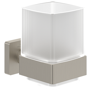 Villeroy and Boch Elements Striking glass holder TVA15201900064 99x100x123mm, satined glass, brushed nickel black