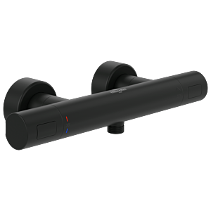 Villeroy &amp; Boch Universal Taps &amp; Fittings thermostat de douche TVS000017000K5 rond, montage mural, noir mat