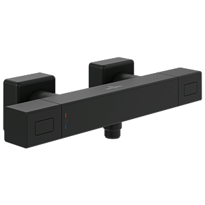 Villeroy &amp; Boch Universal Taps &amp; Fittings thermostat de douche TVS000018000K5 carré, montage mural, noir mat