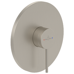 Villeroy und Boch Loop + Friends Fertigmontageset TVS10635211364 Unterputz-Einhebel-Duscharmatur, Wandmontage, brushed nickel black