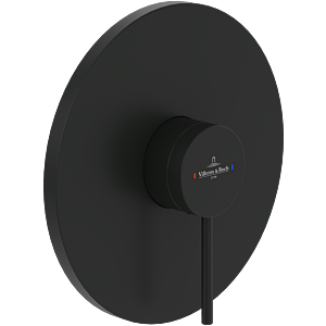 Villeroy und Boch Loop + Friends Fertigmontageset TVS106352113K5 Unterputz-Einhebel-Duscharmatur, Wandmontage, matt black