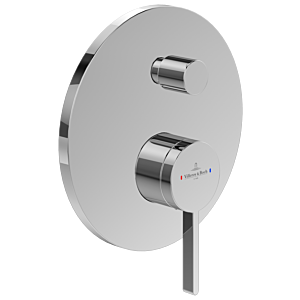 Villeroy and Boch Dawn trim kit TVS10635311061 concealed single-lever bath mixer, with diverter, wall mounting, chrome
