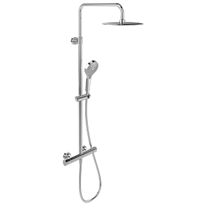 Villeroy &amp; Boch Verve Showers système de douche TVS10900500061 thermostatique, avec inverseur, 3 jets, montage mural, chromé