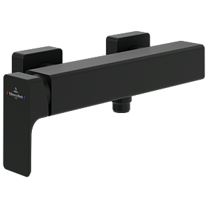 Villeroy und Boch Subway 3.0 Einhebel-Duscharmatur TVS112001000K5 mit Rückflussschutz, Wandmontage, matt black