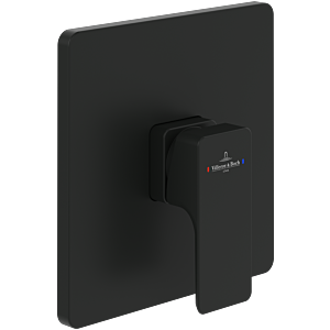 Villeroy and Boch Subway 3.0 final installation set TVS112002000K5 concealed single lever shower fitting, wall mounting, matt black
