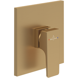 Villeroy und Boch Architectura Square Fertigmontageset TVS12500200076 Unterputz-Armatur, Wandmontage, brushed gold