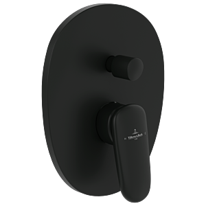 Villeroy and Boch Antao trim set TVT111001000K5 concealed single lever mixer, wall mounting, matt black