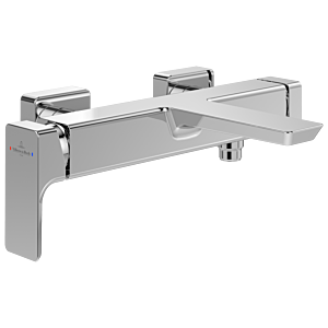 Robinet de baignoire Villeroy et Boch Subway 3.0 TVT11200200061  avec inverseur, fixation murale, chromé