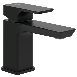 Villeroy und Boch Subway 3.0 Einhebel-Waschtischarmatur TVW112001000K5 mit Zugstangen-Ablaufgarnitur, matt black