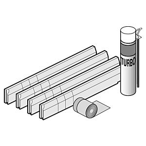 Villeroy & Boch Installationsset U91411000 für Duschwanne, verchromt, 900 x 800 - 1000 x 1000