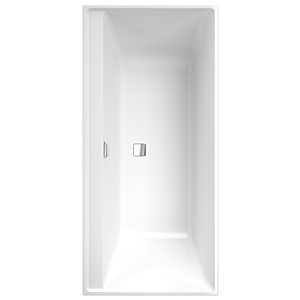 Villeroy und Boch Collaro Rechteck-Badewanne UBA160COR2DV-RW 160x75cm, Einbauausführung Chrome, Wannenfarbe Stone White