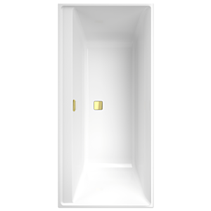 Villeroy et Boch Collaro baignoire rectangulaire UBA160COR2JV-01 160x75cm, version à encastrer or, couleur baignoire blanc alpin