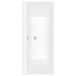 Villeroy et Boch Collaro baignoire rectangulaire UBA170COR2DV-RW 170x75cm, chrome intégré, couleur de la baignoire Stone White