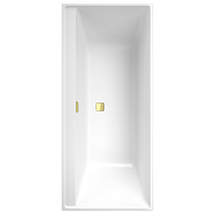 Villeroy und Boch Collaro Rechteck-Badewanne UBA170COR2JV-01 170x75cm, Einbauausführung Gold, Wannenfarbe weiß alpin