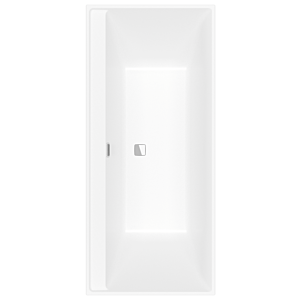 Villeroy et Boch Collaro baignoire rectangulaire UBA180COR2DV-RW 180x80cm, version encastrée chrome, couleur de la baignoire blanc pierre