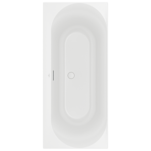 Villeroy und Boch Loop & friends Eck-Badewanne Duo UBA180LOF2V-RW 180x80cm, ovale Innenform, stone white