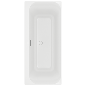 Villeroy und Boch Loop & friends Eck-Badewanne Duo UBA170LSF2V-RW 170x75cm, eckige Innenform, stone white