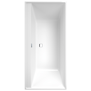 Villeroy et Boch Collaro baignoire rectangulaire UBA199COR2DV-01 190x90cm, version encastrée chrome, couleur cuve blanc alpin