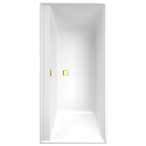 Villeroy und Boch Collaro Rechteck-Badewanne UBA199COR2JV-01 190x90cm, Einbauausführung Gold, Wannenfarbe weiß alpin