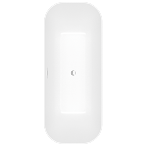 Villeroy und Boch Finion Rechteck-Freistehwanne 177FIN7A1BCV1RW 170 x 70 cm, Design-Ring, Schürze Colour on Demand, stone white, chrom