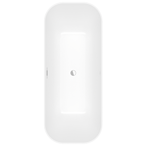 Villeroy und Boch Finion Rechteck-Freistehwanne 177FIN7A1BCV3RW 170 x 70 cm, Schürze Colour on Demand, stone white, chrom