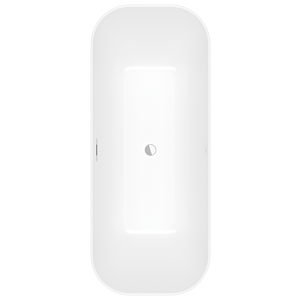 Villeroy et Boch Finion baignoire autoportante rectangulaire 177FIN7A1BCV4RW 170 x 70 cm, tablier Color on Demand, blanc pierre, chromé
