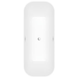 Villeroy und Boch Finion Rechteck-Freistehwanne 177FIN7N100V4RW 170 x 70 cm, Wasserzulauf, stone white, chrom