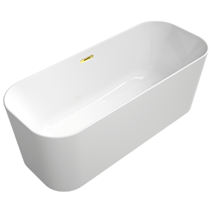 Villeroy &amp; Boch Finion freestanding bathtub 177FIN7N300V401 170x70cm, water inlet, white, gold