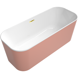 Villeroy &amp; Boch Finion freestanding bathtub 177FIN7N3BCV401 170x70cm, water inlet, apron Colour on Demand, white, gold