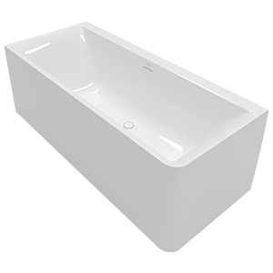 Baignoire murale Villeroy &amp; Boch Subway 3.0 Q180SBW9CL00V01 180 x 80 cm, installation à gauche, Quaryl, blanc