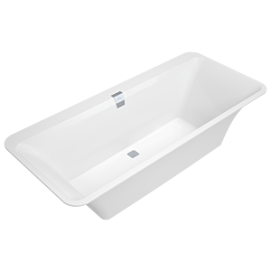 Villeroy and Boch Squaro Edge 12 Oval bathtub UBQ180SQE7DV-RW 180x80cm, central drain, stone white
