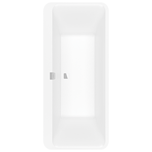 Villeroy und Boch Squaro Edge 12 Oval-Badewanne Q180SQE7PDBCVRW 180 x 80 cm, mittig, freistehend, Schürze Colour on Demand, stone white