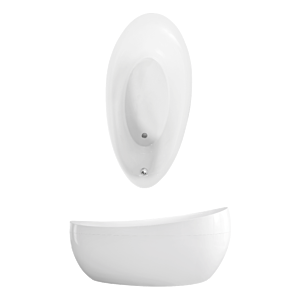 Villeroy & Boch Aveo baignoire UBQ194AVE9PDV01 poser, Quaryl, 190x95 cm, blanc, avec tablier