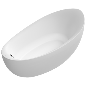 Villeroy and Boch Aveo new generation special UBQ194AVE9W1VRW 190 x 95 cm, free-standing, rimless, with waste set, stone white